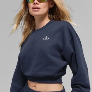 Alo Navy Blue Sweatshirt